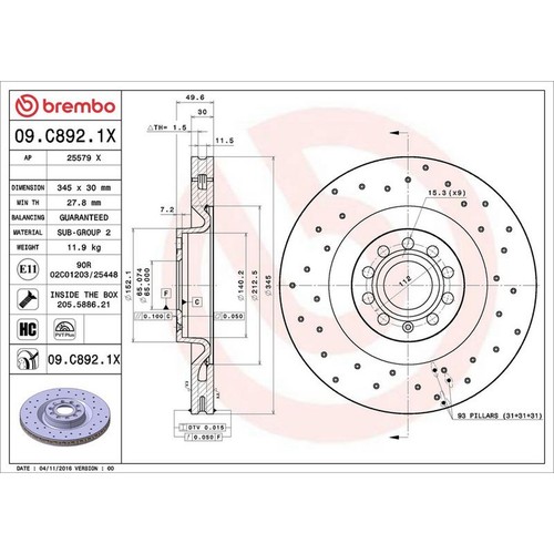 Disco freno ventilato - disco,