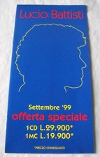 Lucio Battisti catalogo BMG settembre 1999 discografia completa su CD MC