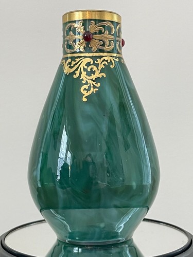 Raro vaso verde malachite