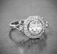 Anello halo art deco vintage - anello,
