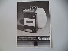 advertising Pubblicità 1973 MAGNETOFONI CASTELLI