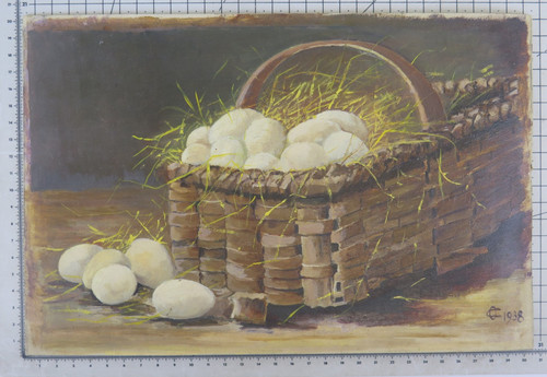 Quadro olio tavola - su,