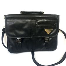 Borsa vintage stile italiano Via Roma MP design valigetta laptop - nappa nera 