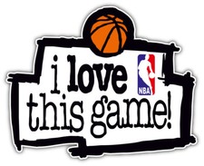 Adesivo decalcomania paraurti auto sport basket NBA I LOVE THIS GAME "TAGLIE"