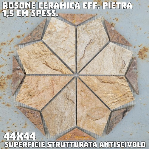 Rosone ceramica effetto pietra - ceramica,