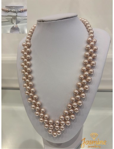 Collana con perle in vetro - a,