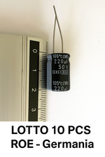 10x Condensatori 220uF 50V ROE EKE – NUOVI NOS – Da scorte industriali