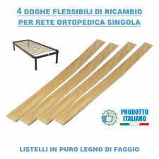 4 Doghe di ricambio per rete singola 80x190 legno di faggio flessibili da 79 cm