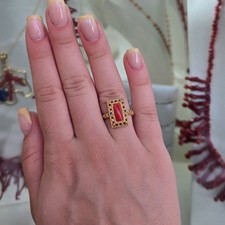 Anello corallo rosso naturale