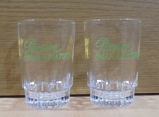 MALAMATINA VINO GRECO RETSINA PUBBLICITÀ SET DI DUE BICCHIERI VINTAGE