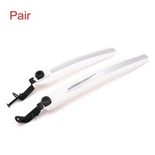 Coppia parafanghi anteriori posteriori in plastica bianca per bici pieghevole strada