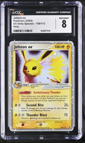 Carta pokemon jolteon - pokemon, ex