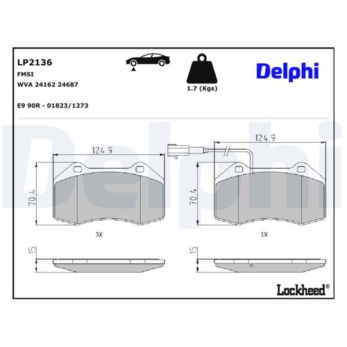 Lp2136 set pastiglie - set, freno