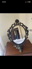 ANTICO SPECCHIO DA TAVOLO IN BRONZO/OTTONE