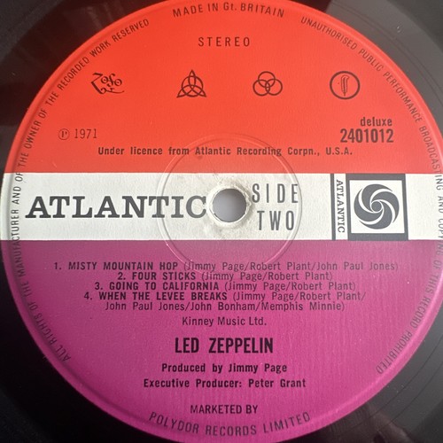 Led zeppelin 1971 vinyl - zeppelin, iv