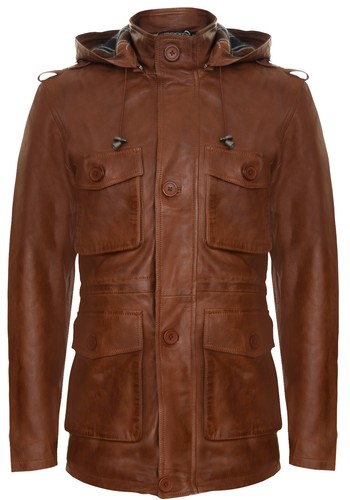 Uomo pelle marrone giacca - uomo,