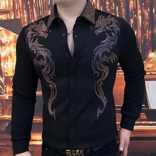 Camicia uomo lusso diamante - camicia,