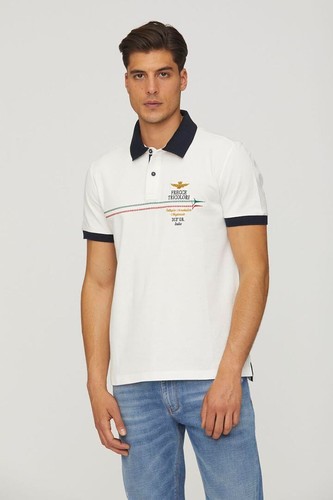 Polo uomo bianca aeronautica - polo,