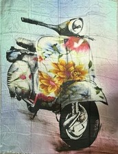 D'ANIELLO SCIARPA DONNA MISTOSETA  FANTASIA VESPA ANNI 90