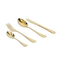 Servizio 24 posate effetto oro