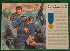 Cartolina Medaglia Oro Valore Militare Marina 1940