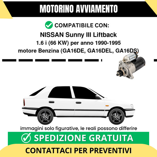 Motorino avviamento nissan - motorino,