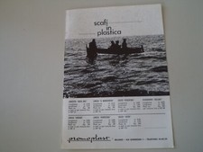 advertising Pubblicità 1962 SCAFI IN PLASTICA PROMOPLAST LANCIA LANCETTA GOZZO