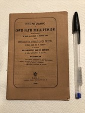 Prontuario di conti fatti delle pensioni per Ufficiali ed ai Militari. 1885