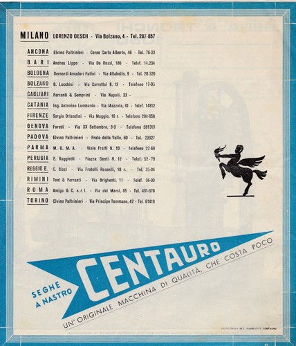 Volantino pubblicitario seghe - pubblicitario,