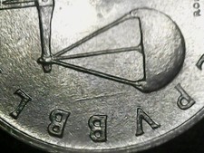 1 LIRA 1958 ERRORE - LINEE IN