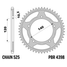 Corona PBR Z49 denti passo 525