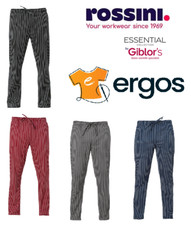 GIBLOR'S Pantalone ENRICO Gessato Chef Cuoco Cucina Cameriere Pub Q8PX0108
