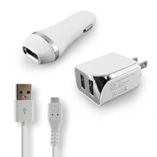 White Color 2.1A Car Charger
