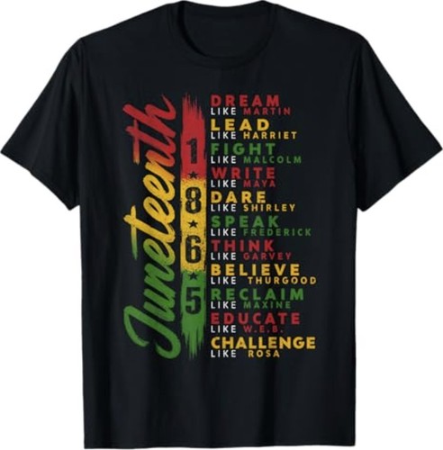 Shirt juneteen black - t-shirt,