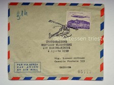 SAN MARINO Rep. elicottero BUSTA FRANCOBOLLO via aerea 1959