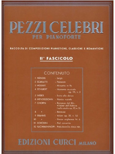 Pezzi celebri per pianoforte