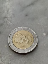 Moneta 2 euro collezione finlandia 2001 fiori di lampone