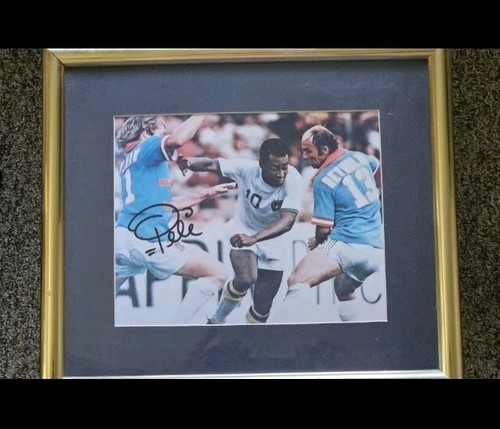 Foto calcio pele firmata 8x10 - pele,