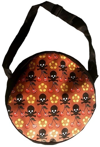 Teschio cherry vinile borsa - teschio,