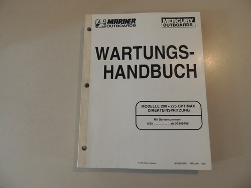1998 werkstatthandbuch mariner - 1998,