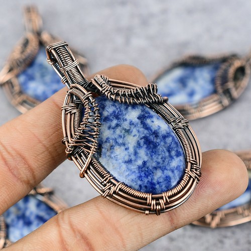 Ciondolo sodalite filo rame - filo, di
