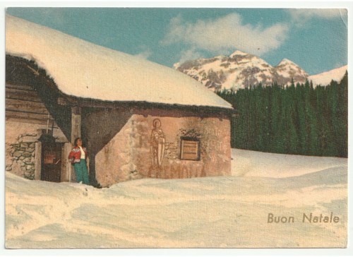 1963 cartolina natale epoca - 1963, d'epoca