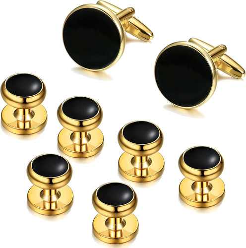 Set gemelli borchie uomo - e,