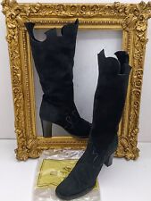 ETRO STIVALI CAMPEROS PELLE SCAMOSCIATA NERA n°38 PARI AL NUOVO
