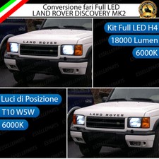 CONVERSIONE FARI LED LAND ROVER DISCOVERY MK2 LED H4 + LED POSIZIONE T10 6000K