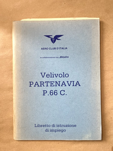 Aircraft manual libretto - libretto, di