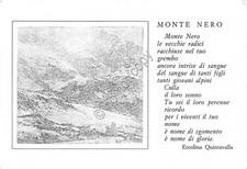 Cartolina - Postcard - Filatelica - Monte Nero - Poesia Ercolina Quintavalla