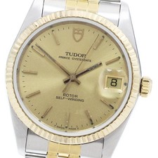 Orologio Uomo Automatico TUDOR Prince Oyster Date 74033 YG Lunetta Quadrante Oro_918411