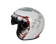 CRUIZER Casco JET Moto Scooter Custom Omologato Visiera a Scomparsa