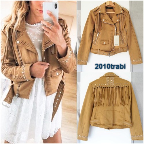 Giacca biker zara - giacca, cammello